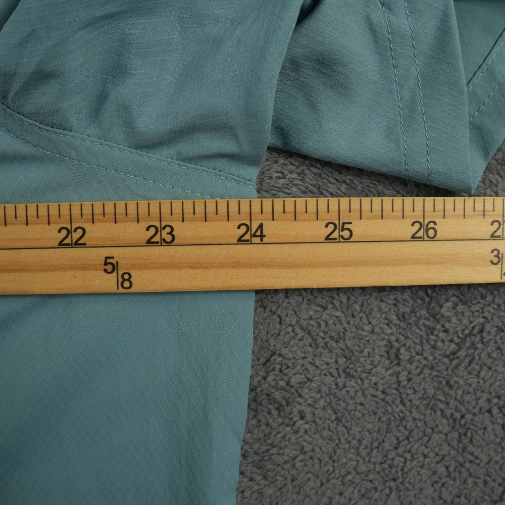 Columbia PFG Button Up Shirt Mens L Blue Green Omni-Shade Ripstop Vented Fishing - Picture 9 of 11